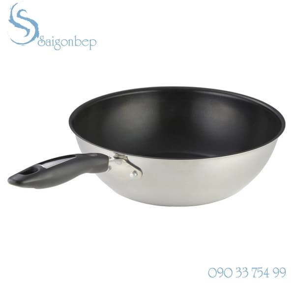 Chảo từ Yoshikawa SJ1323 Wok Inox 28