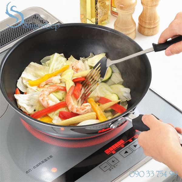 Chảo từ Yoshikawa SJ1323 Wok Inox 28