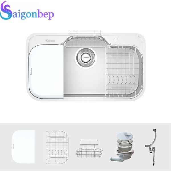 Chậu rửa bát 1 hố Konox Tari 9051SM Full