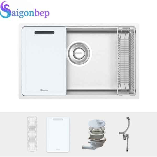 Chậu rửa bát inox 1 hố Konox TARI 7648SR/SM
