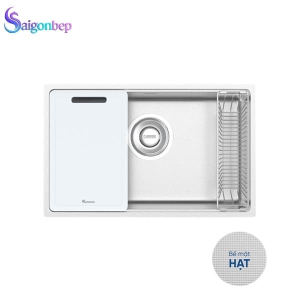 Chậu rửa bát inox 1 hố Konox TARI 7648SR/SM