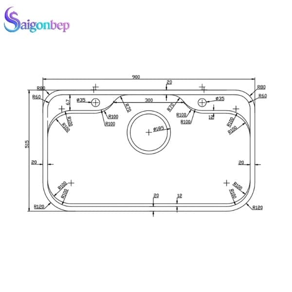 Chậu rửa bát 1 hố Konox TARI 9051SR Basic