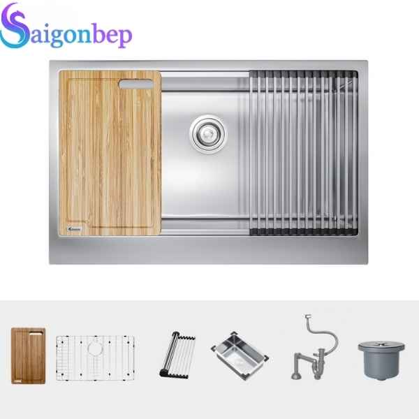 Chậu rửa bát Konox inox 1 hố Apron Sink KN8051AS Retta