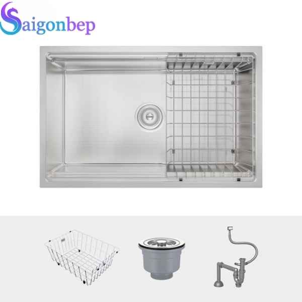 Chậu rửa bát Inox 1 hố Konox KN7044SU Dekor