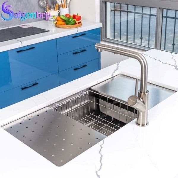 Chậu rửa bát 1 hố chống xước Konox KN7644SU Dekor