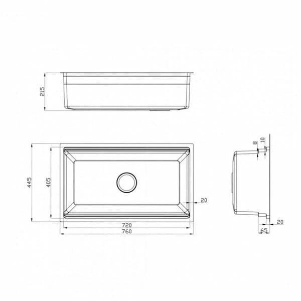 Chậu rửa bát 1 hố chống xước Konox KN7644SU Dekor