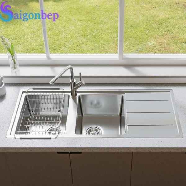 Chậu rửa bát 2 hố Konox Turkey Sink Beta 1160 Bàn Phải