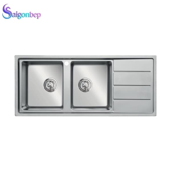 Chậu rửa bát 2 hố Konox Turkey Sink Beta 1160 Bàn Phải