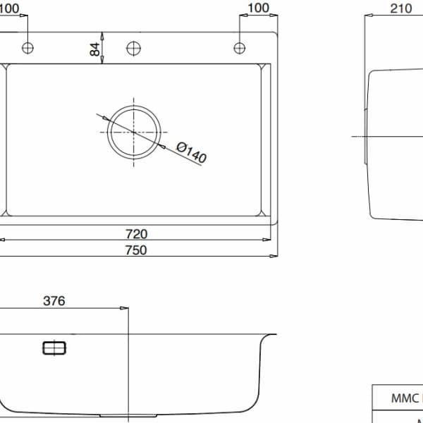 Chậu rửa bát Kluger KF8121S–S75