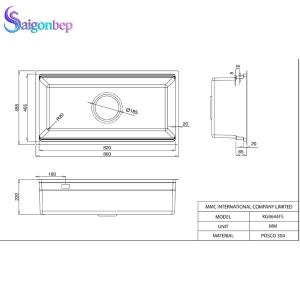 Chậu rửa bát Kluger KG8644FS Basic