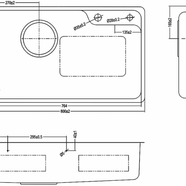 Chậu rửa bát Kluger KH8048FS–S80 Plus
