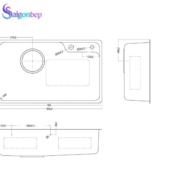 Chậu rửa bát Kluger KH8048SL Plus