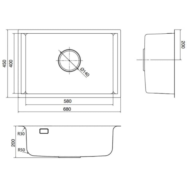 Chậu rửa bát Kluger KU8121S–S68