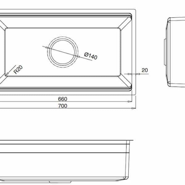Chậu rửa bát Kluger KWU8161FS–S70
