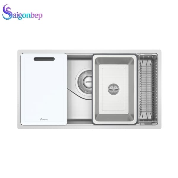 Chậu rửa bát 1 hố Konox Tari 8748SR/SM Full