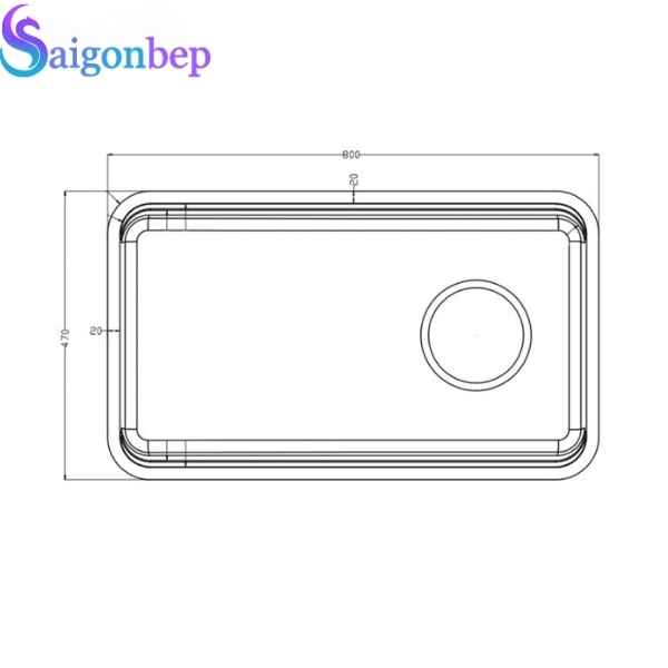 Chậu rửa bát Konox R50 Tari 8047SU