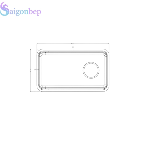 Chậu rửa bát phong cách Nhật chống xước Tari Smart 8047