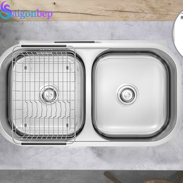 Chậu rửa chén lắp âm Konox KN8246DUA