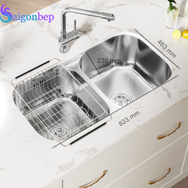 Chậu rửa chén lắp âm Konox KN8246DUA