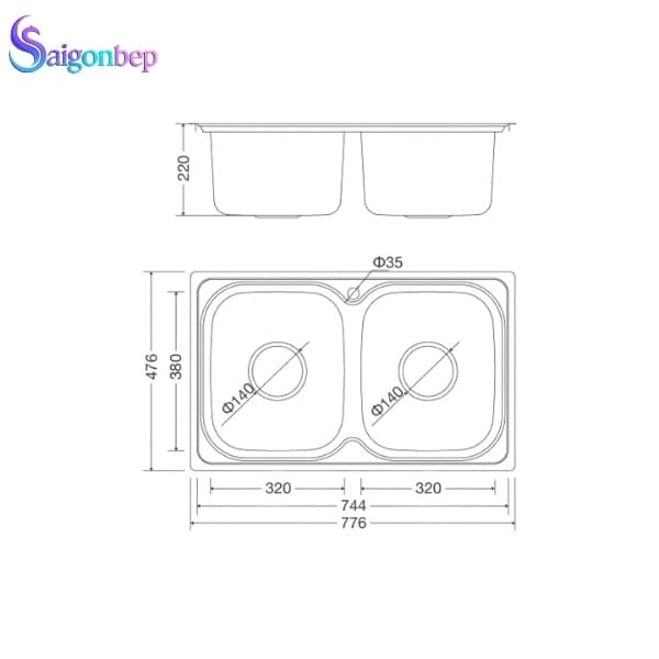 Chậu rửa chén Malloca MS 1001 NEW