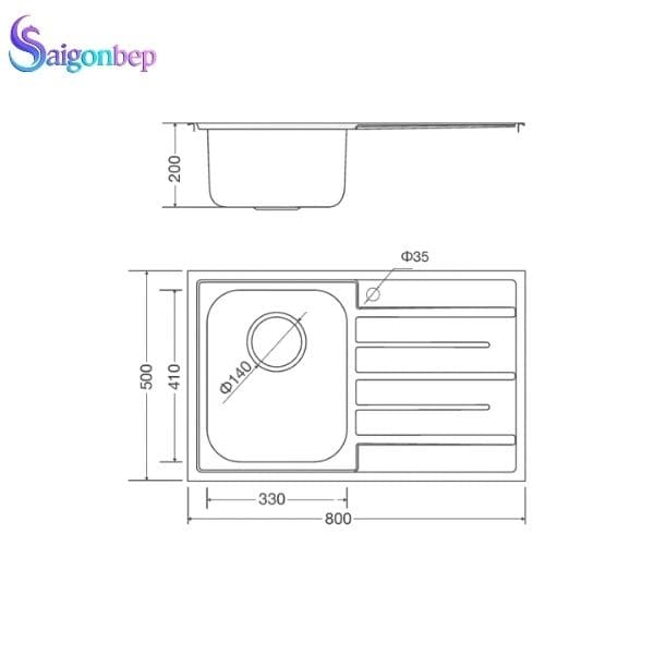 Chậu rửa chén Malloca MS 1017 NEW