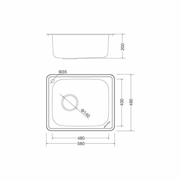 Chậu rửa chén Malloca MS 1023