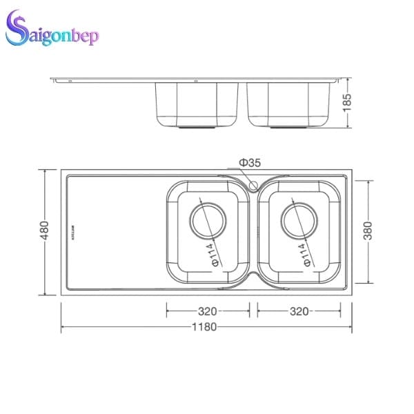 Chậu rửa chén Malloca MS 1026L/R