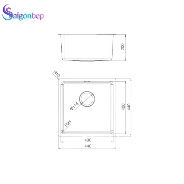 Chậu rửa chén Malloca MS 6044
