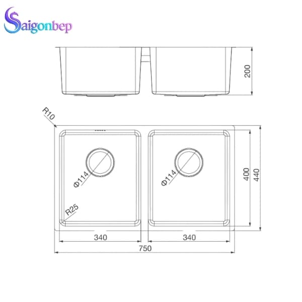 Chậu rửa chén Malloca MS 6075