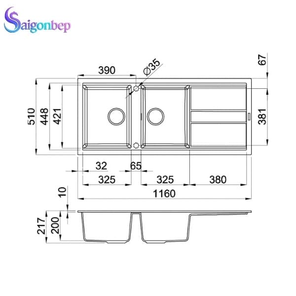 Chậu rửa chén Malloca TITANIUM K-50073