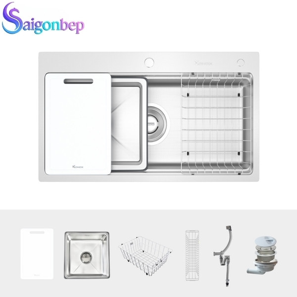 Chậu rửa bát 1 hố Konox Workstation Sink KN8751TS Dekor