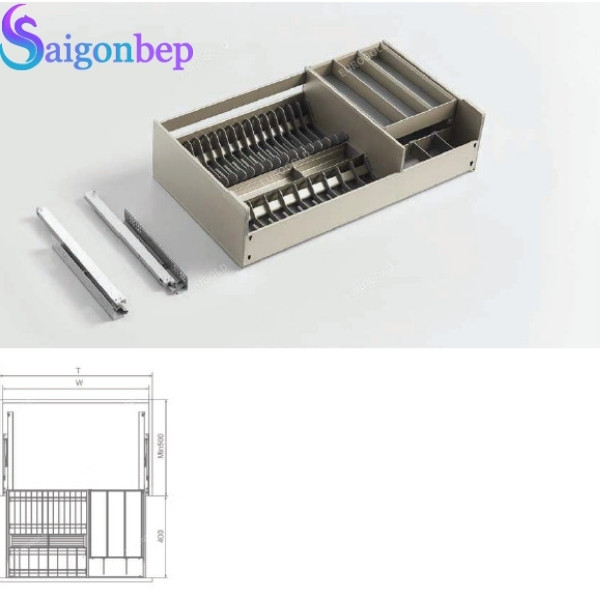 Giá bát bát đĩa hộp nhôm ANODE EUROGOLD EUM6080