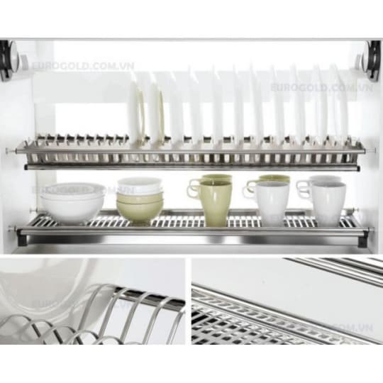 Giá bát đĩa cố định chữ V EUROGOLD inox201 EU01060