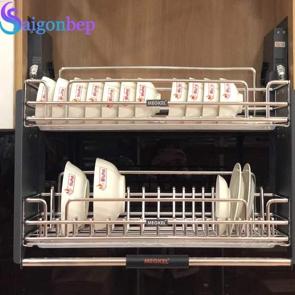 Giá bát đĩa nâng hạ nan quả trám Garis ML06.80V