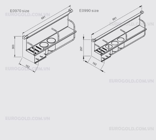 Giá treo đa năng Eurogold E0970