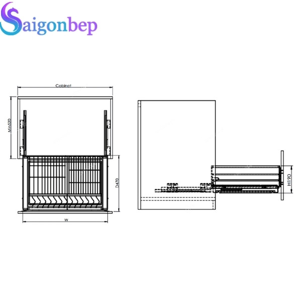 Giá xoong nồi bát đĩa đa năng Eurogold inox 304 EP90