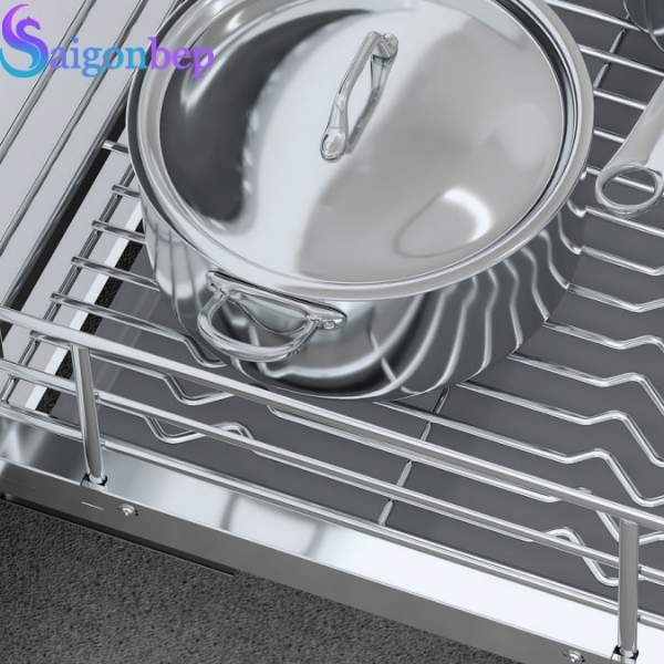 Giá xoong nồi nan oval âm tủ - gắn cánh EUROGOLD EPV5090F