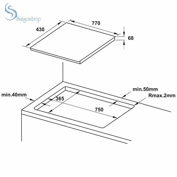 Bếp từ 3 vùng nấu Hafele HC-IF77D 536.61.665