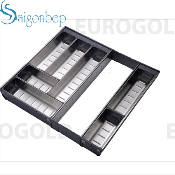 Khay thìa nĩa inox 304 mỏ rộng Eurogold E0645E