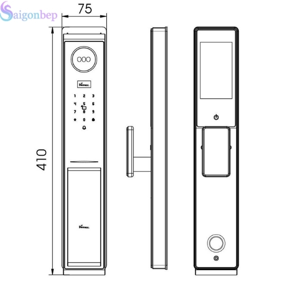 Khóa Demax EL-C910BN CNC REMOTE Đỉnh Cao Face ID 3D