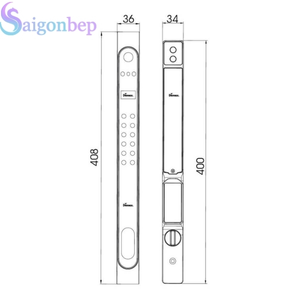 Khóa Thông Minh Demax EL998 CNC Face ID 3D Chống Nước IP66