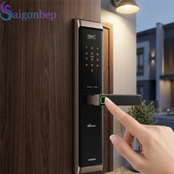 Khóa Thông Minh Demax EL-MS88 MB Nâu Ánh Kim Chống Nước IP66