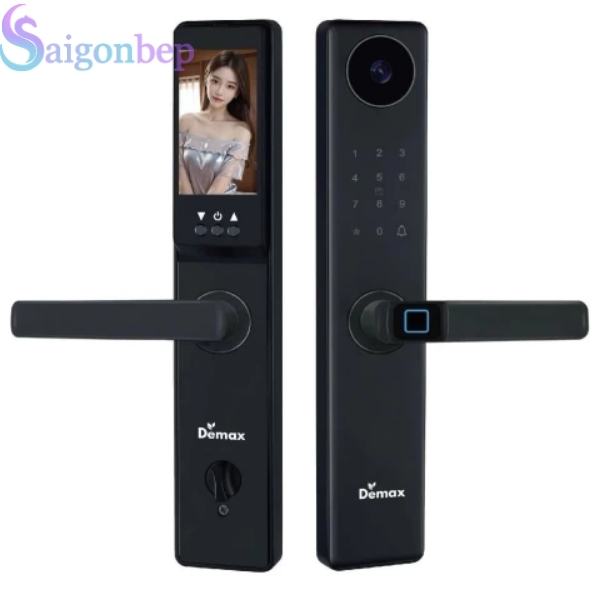 Khóa Vân Tay Thông Minh Demax BL-C66 BL Camera Màn Hình Chuẩn 4.0