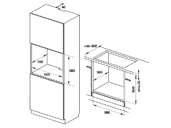 Lò nướng âm tủ Hafele HO-KT60J 535.62.511