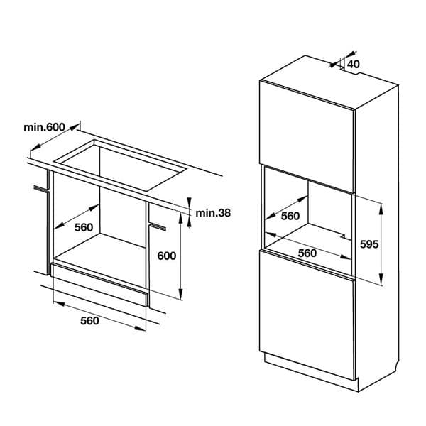 Lò nướng âm tủ Hafele HO-T60D 534.05.581