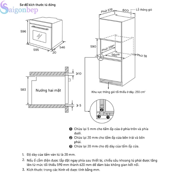 Lò nướng âm tủ Panasonic HL-CK632B