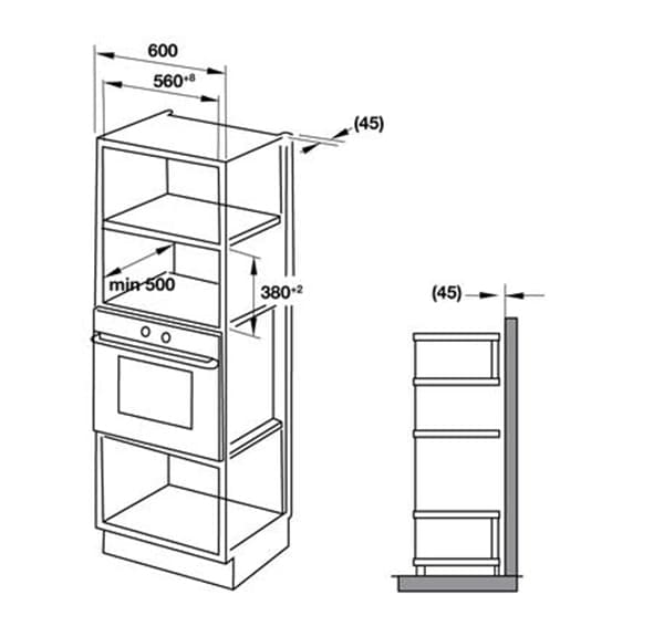 Lò vi sóng kết hợp nướng âm tủ Hafele HM-B38D 538.31.200