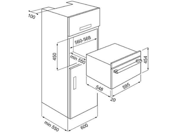 Lò vi sóng kết hợp nướng âm tủ Hafele HO-KT45B 535.02.731
