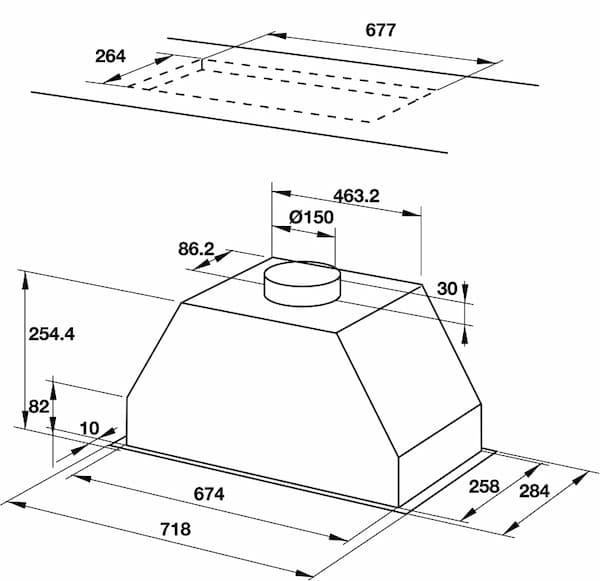 Máy hút mùi âm tủ Hafele HH-BI70A 538.84.007