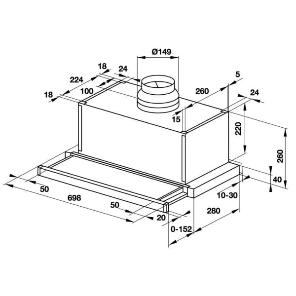 Máy hút mùi âm tủ Hafele HH-SG70A 533.89.021